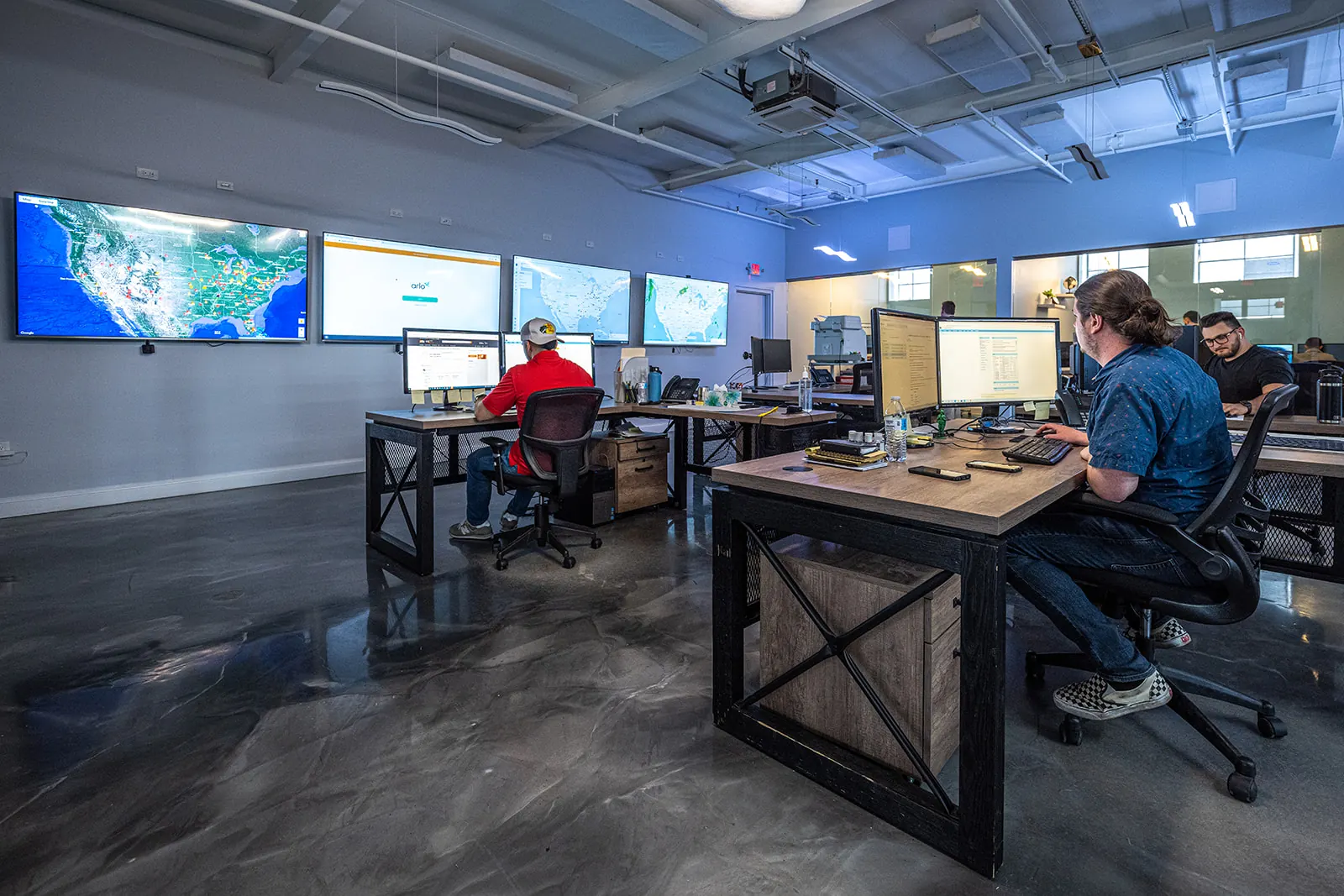 The operations floor at headquarters, teammates at their desks