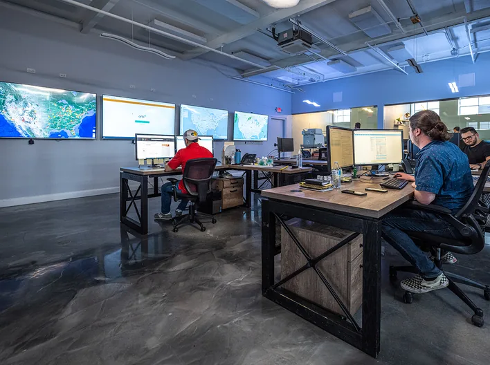 The open-plan RoofingSource headquarters office